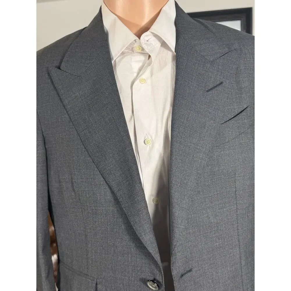 Tom Ford Shelton 2Pc Charcoal Wool Peak Lapel Suit 48R 38R 34x28 Trousers